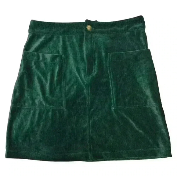 NWT Altar’d State Stretch Corduroy Green Skirt Size M - Picture 1 of 5